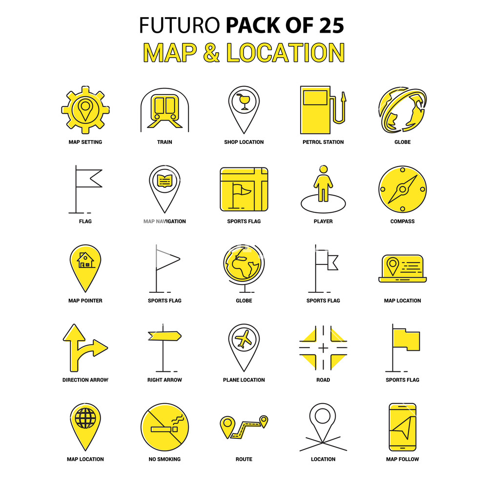 Map And Location Icon Set Yellow Futuro Latest Design Icon Pack 1000x1000 Map And Location Icon Set Yellow Futuro Latest Design Icon Pack
