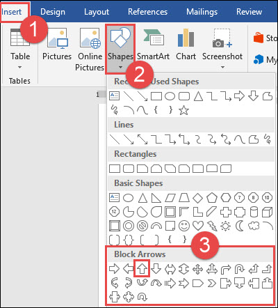 400x442 How To Draw And Manipulate Arrows In Microsoft Word