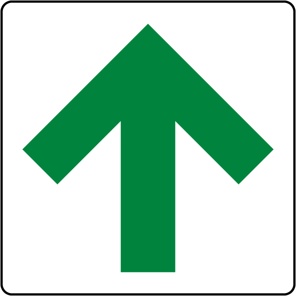 600x600 Up Down Arrow Sign
