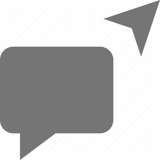 512x512 Arrow, Bubble, Chat, Message, Send Icon
