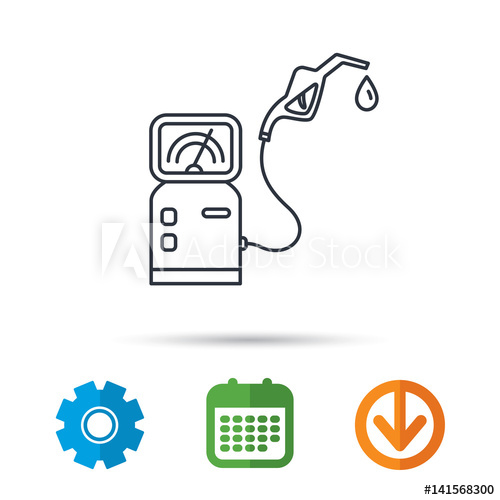 Gas Station Icon Petrol Fuel Pump Sign Calendar, Cogwheel 500x500 Gas Station Icon Petrol Fuel Pump Sign Calendar, Cogwheel