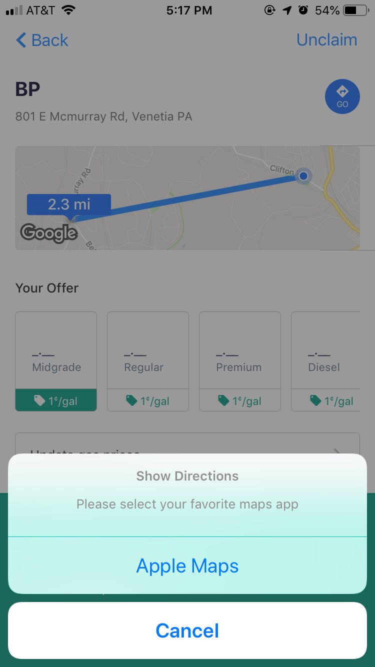 750x1334 How Can I See The Address Of A Gas Station Before I Claim An Offer