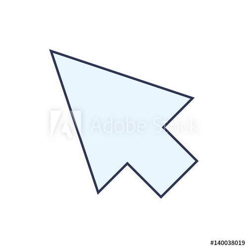 500x500 Click Arrow Pointer Icon Vector Illustration Graphic Design