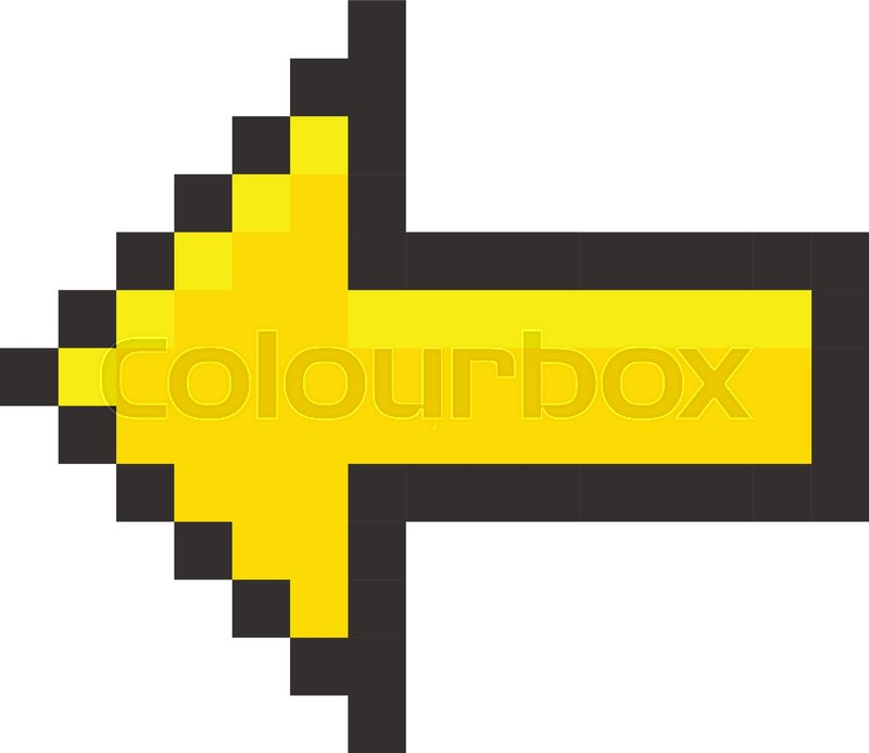 800x693 Pixel Arrow Pointer Icon Link Marker Stock Vector Colourbox