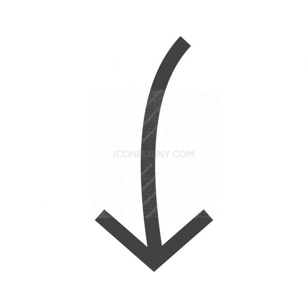 600x600 Arrow Pointing Down Glyph Icon