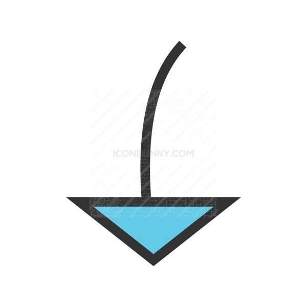 600x600 Arrow Pointing Down Line Filled Icon