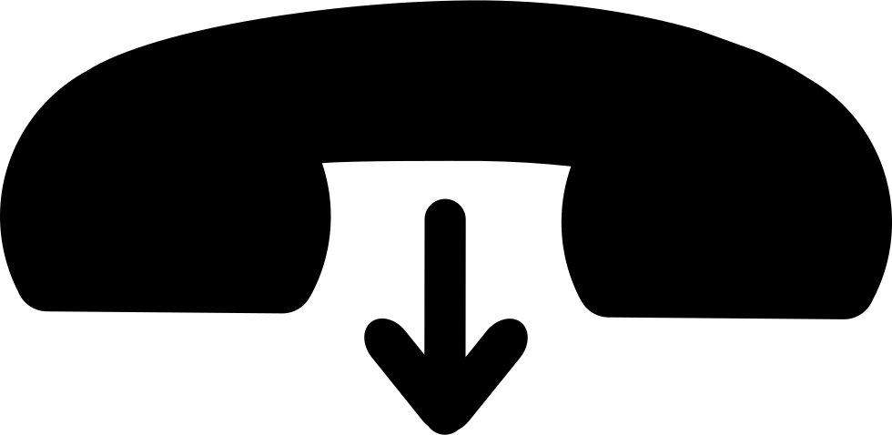 980x478 Hang Call Interface Symbol Of An Auricular And An Arrow Pointing
