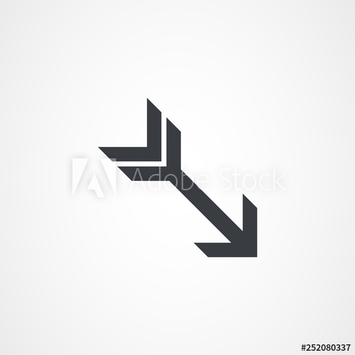 500x500 Indian Arrow Pointing Down, Arrow Icon