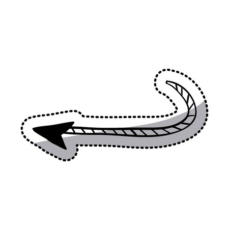 450x450 Sticker Silhouette Rope With Arrowhead Icon Flat Vector