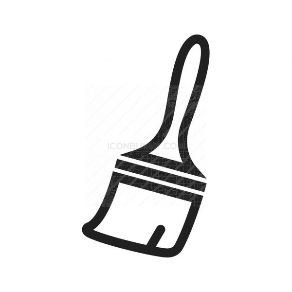 600x600 Large Paint Brush Line Icon