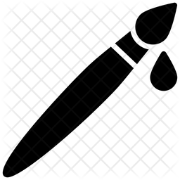 256x256 Paint Brush Icon Of Glyph Style