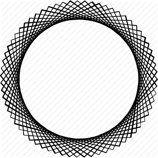 512x512 Art Deco, Circle, Frame, Guilloche, Rosette, Spirograph, Sunflower