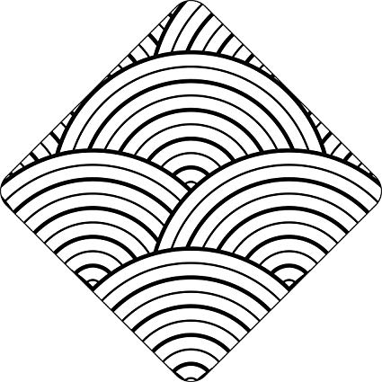 425x425 Beautiful Black White Art Deco Fan Art Pattern Icon