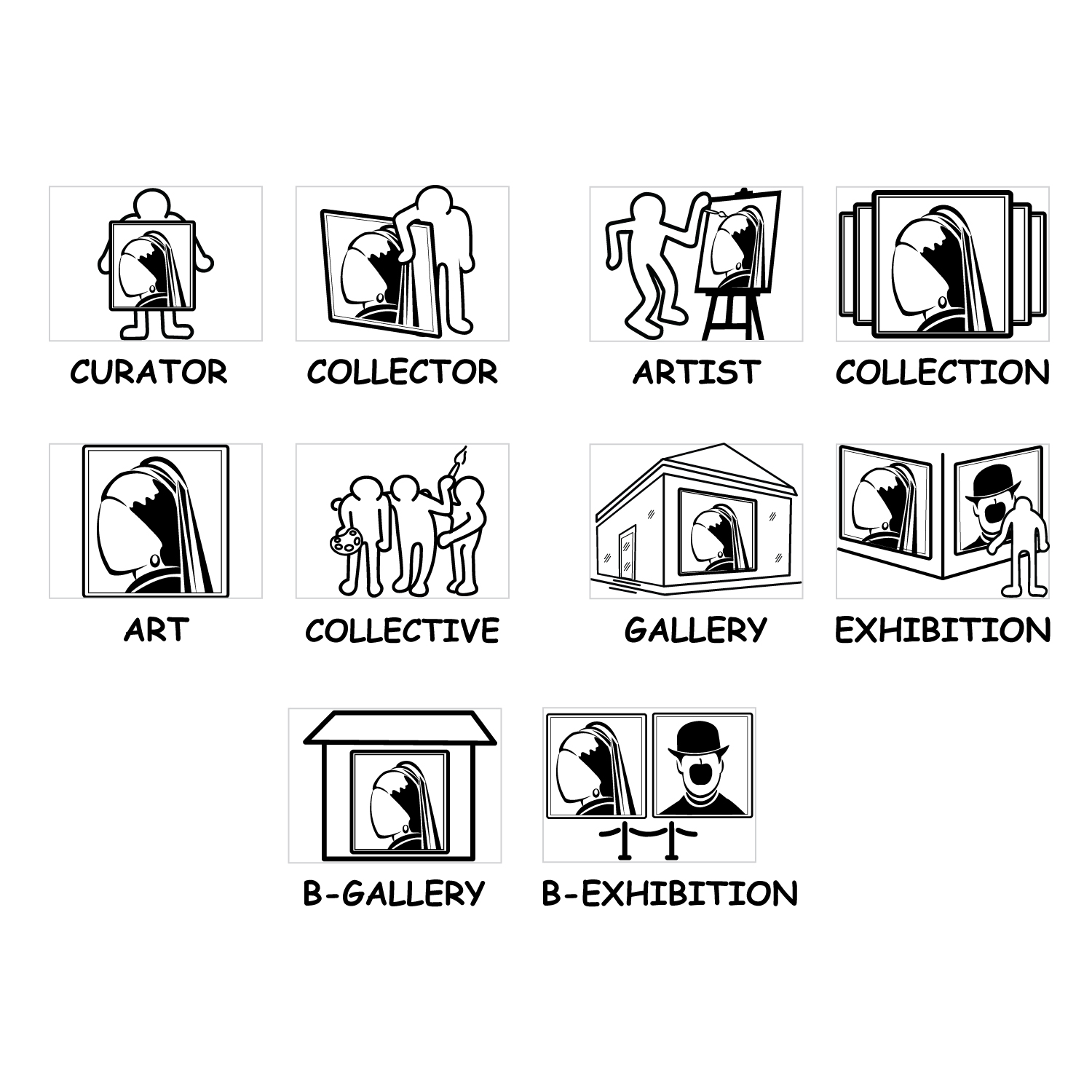 1500x1500 Elegant, Serious, Art Gallery Icon Design For Vpatina