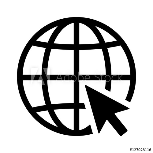 500x500 Click To Go To Website Or Internet Line Art Icon For Apps