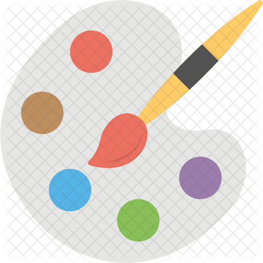 512x512 Art Palette Icon Of Flat Style