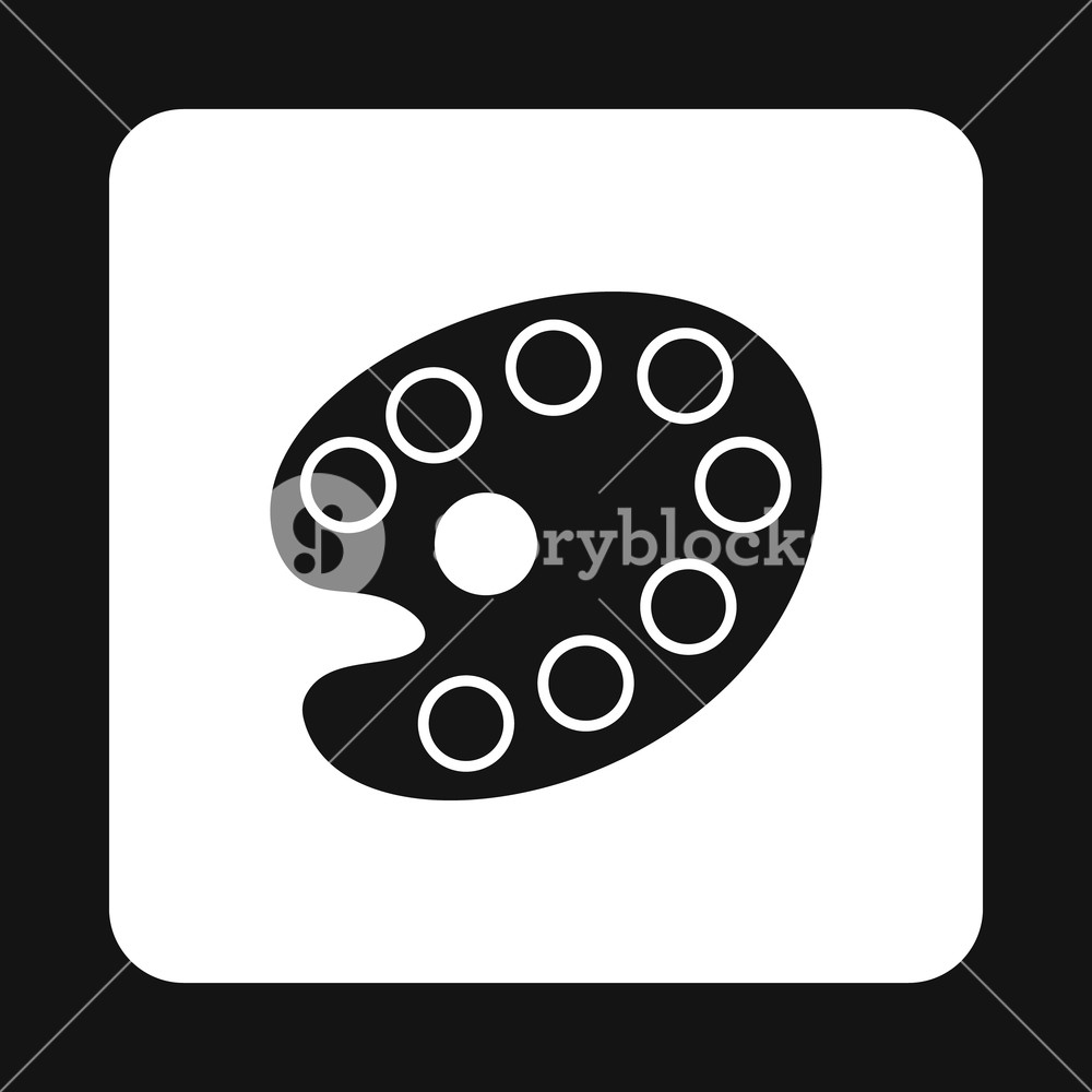 1000x1000 Art Palette Icon In Simple Style On A White Background Royalty