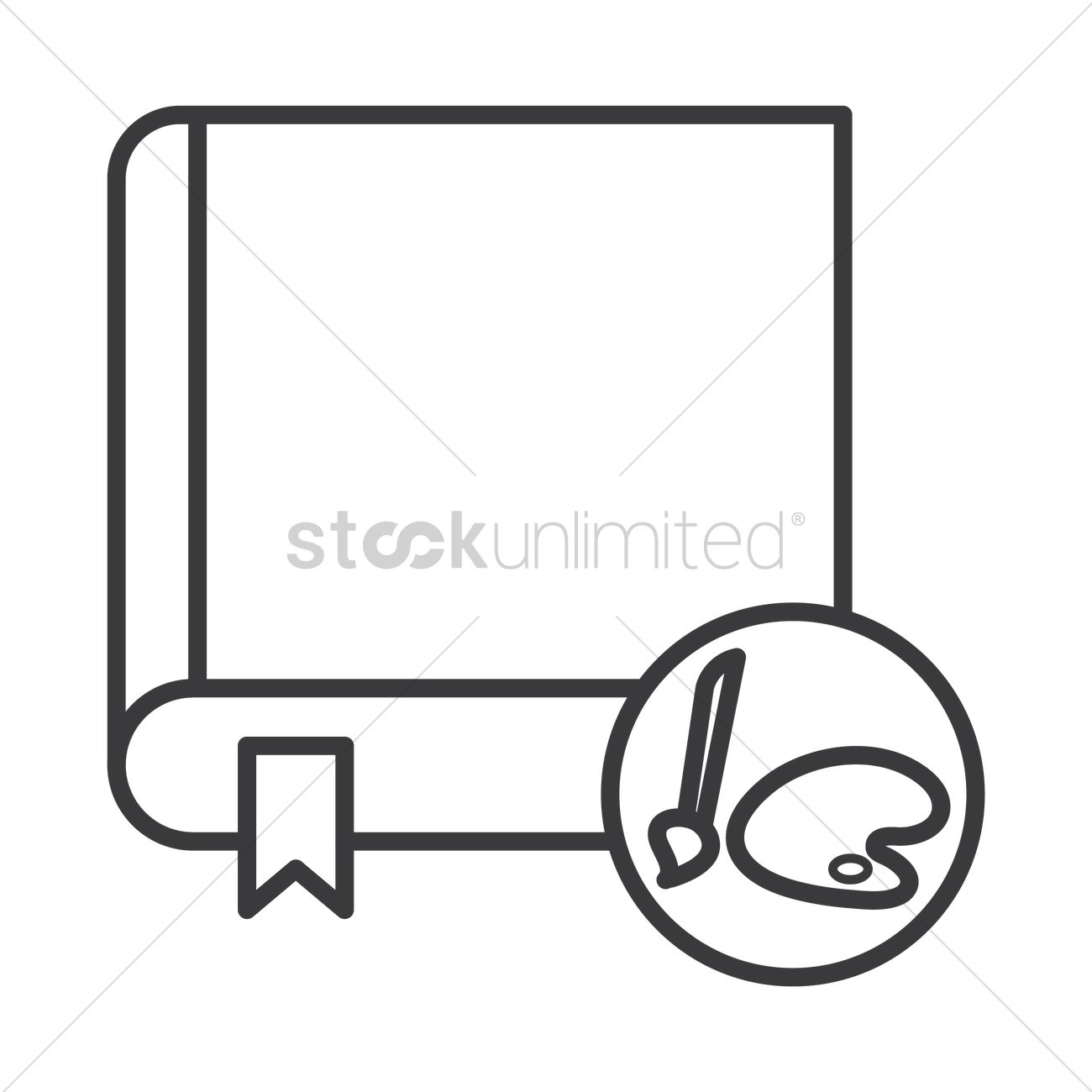 1300x1300 Book With Art Palette Icon Vector Image
