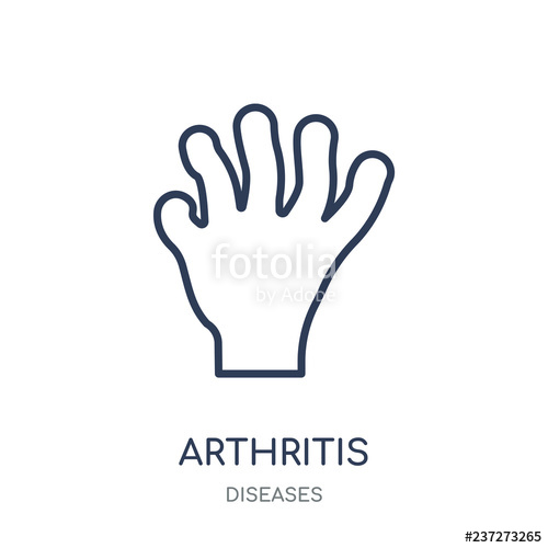 500x500 Arthritis Icon Arthritis Linear Symbol Design From Diseases