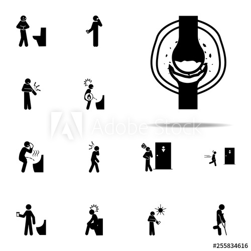 500x500 Bone, Arthritis Icon Pain People Icons Universal Set For Web