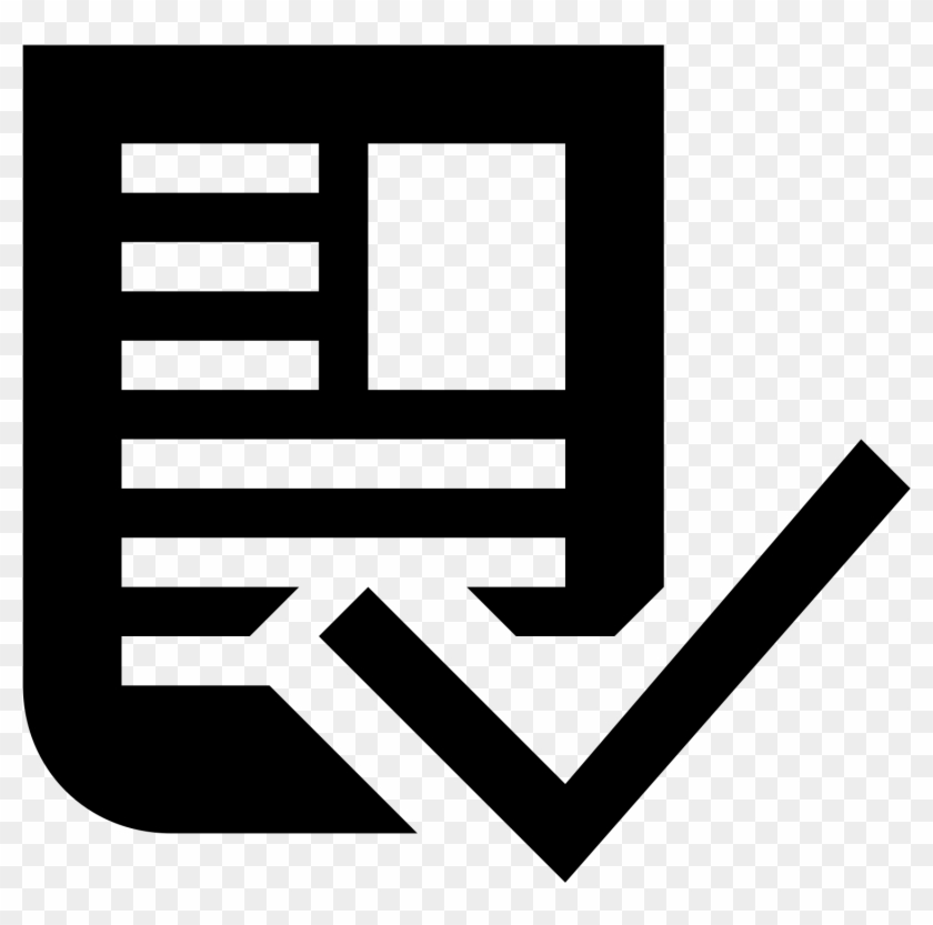 840x833 Black And White Image Of Document With Check Mark