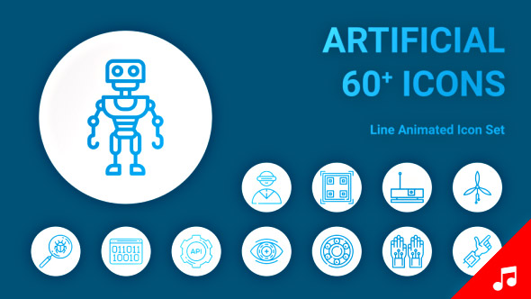 590x332 Robot Bot Artificial Intelligence Icon Set