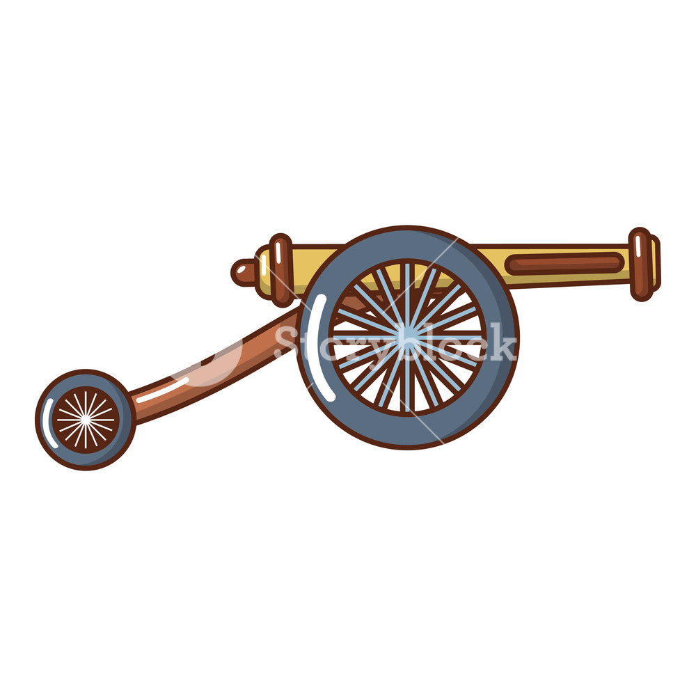 1000x1000 Artillery Cannon Icon Cartoon Illustration Of Artillery Cannon
