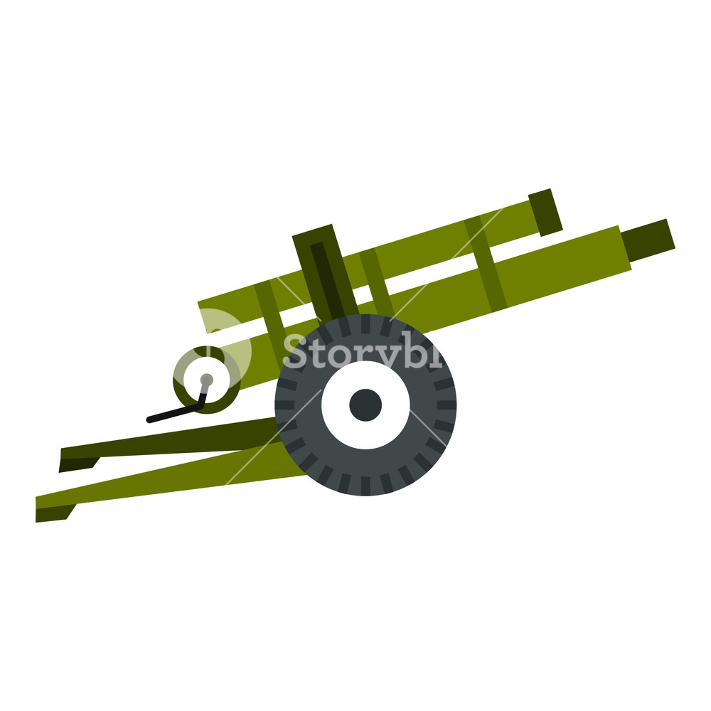 1000x1000 Artillery Gun Icon Flat Illustration Of Artillery Gun Vector Icon