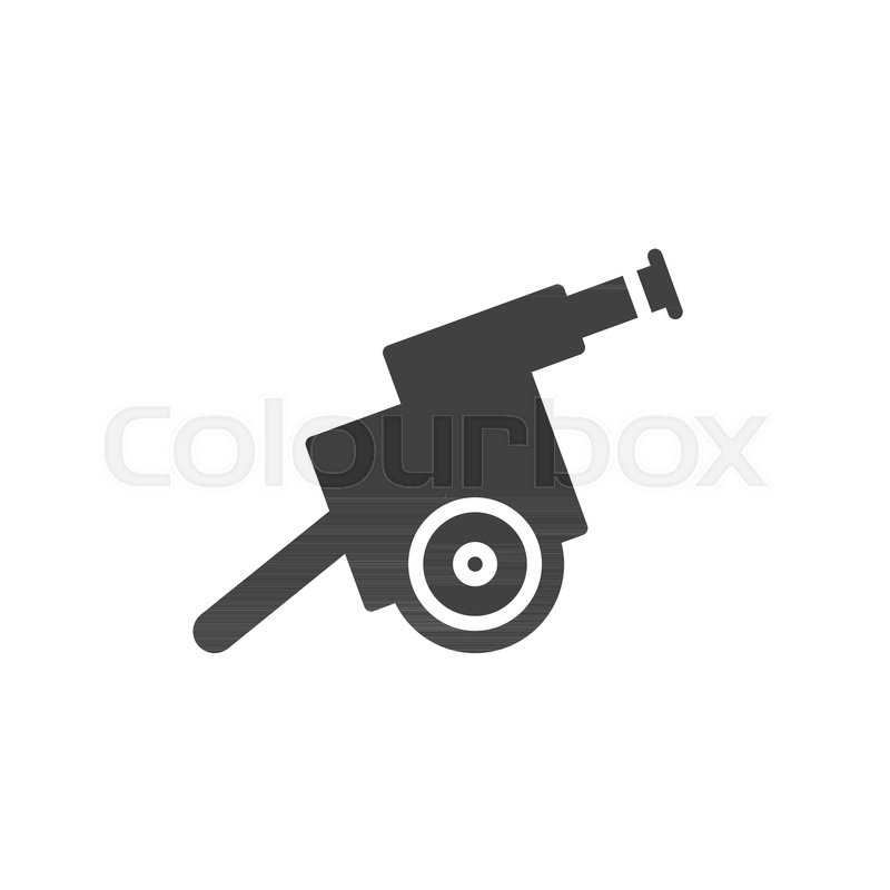800x800 Cannon Icon Vector, Filled Flat Sign, Stock Vector Colourbox