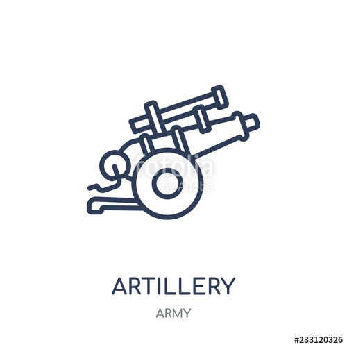 500x500 Artillery Icon Artillery Linear Symbol Design From Army