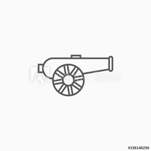500x500 Cannon Icon, Artillery Vector