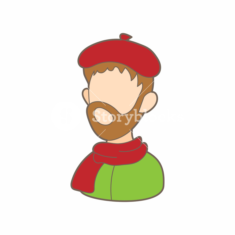 1000x1000 Artist Icon In Cartoon Style On A White Background Royalty Free