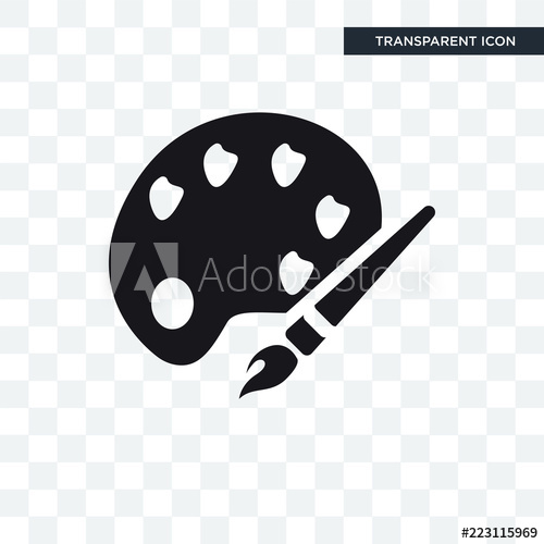 500x500 Artist Paint Palette Vector Icon Isolated On Transparent