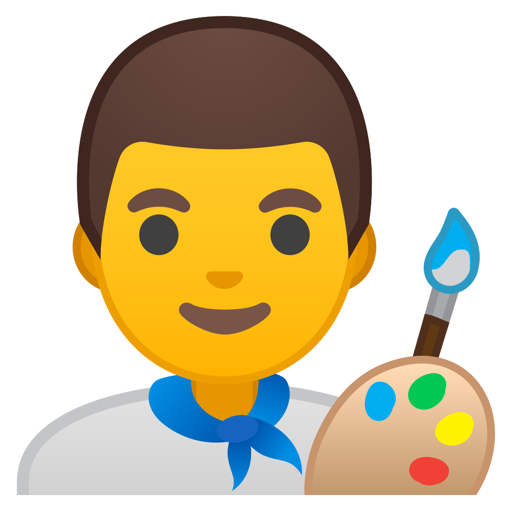 1024x1024 Man Artist Icon Noto Emoji People Profession Iconset Google
