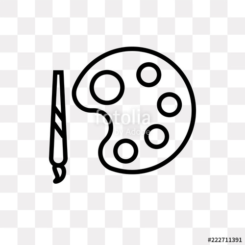 500x500 Artist Color Palette Icon On Transparent Background Modern Icons