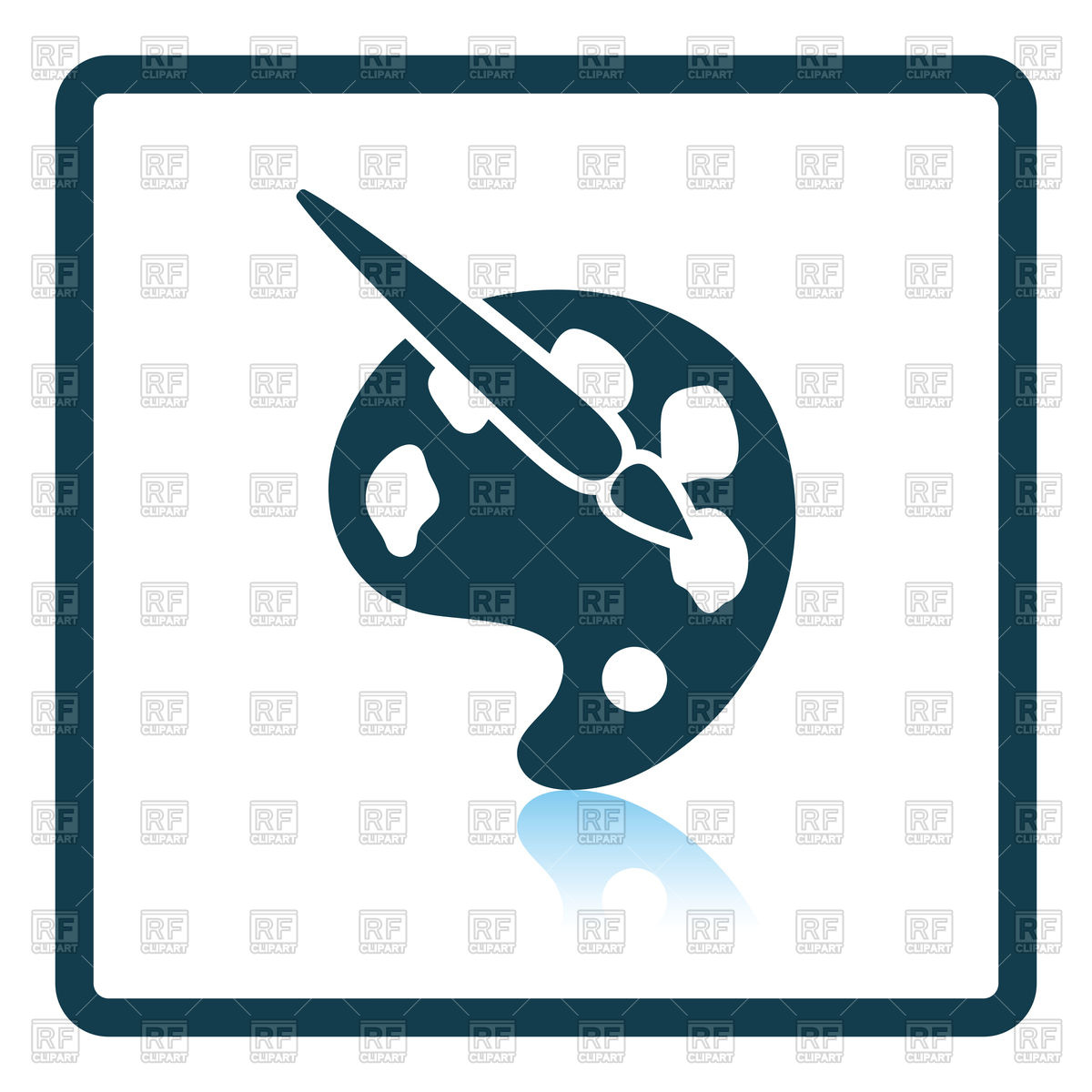 1200x1200 Artist Palette With Brush Icon Vector Image Of Icons And Emblems