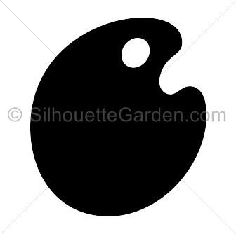 336x334 Collection Of 'paint Palette Silhouette' Download More Than
