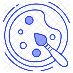 256x256 Paint Palette Icon Of Colored Outline Style