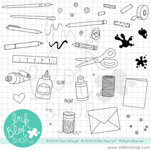 300x300 Arts Crafts Icons Clear Stamp Set Ink Blot Shop Llc