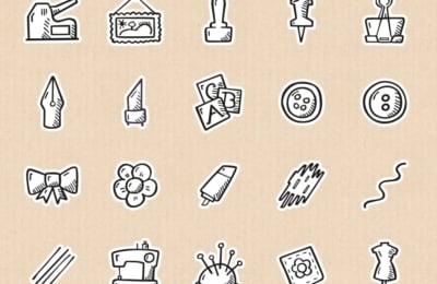 400x260 Arts Crafts Vector Icons