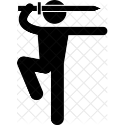 256x256 Martial Arts Icon Of Glyph Style