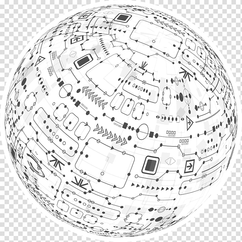 800x800 Round White Artwork, Icon, Earth Circuit Board Background