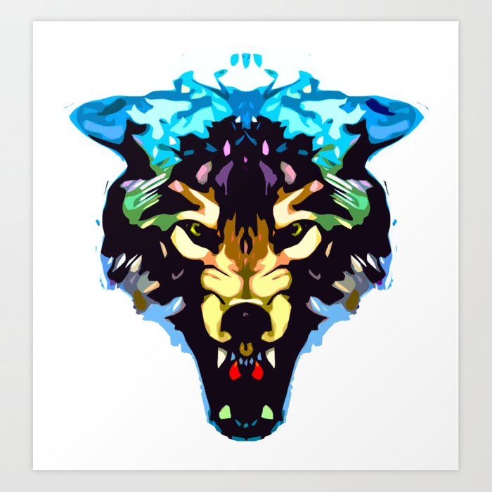 700x700 Wolf Icon Art Print