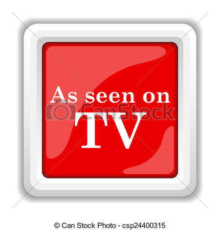 450x470 As Seen On Tv Icon Internet Button On White Background Clipart