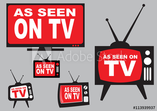 500x354 Set Of As Seen On Tv Icon With Television Aerial