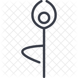 256x256 Yoga Asana Icon Of Line Style