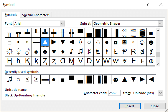 570x381 Using Unicode Character Symbols In Excel