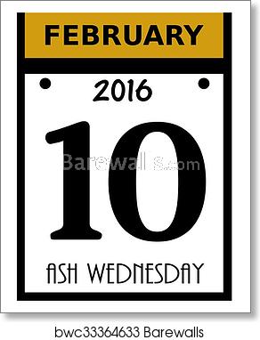 292x382 Ash Wednesday Icon, Art Print Barewalls Posters Prints