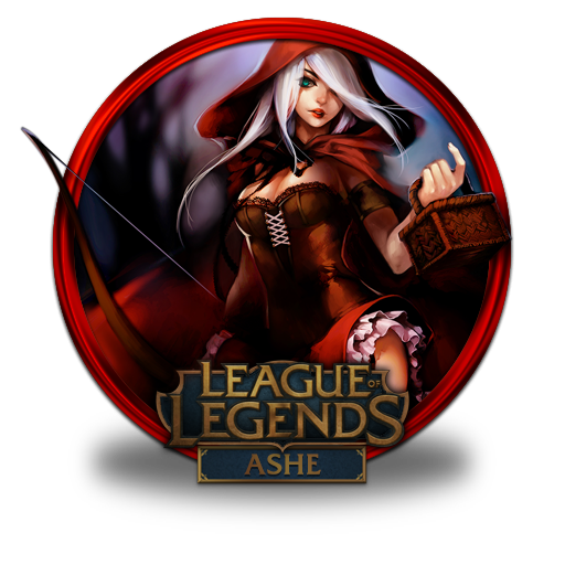 512x512 Red Ashe Icon League Of Legends Gold Border Iconset