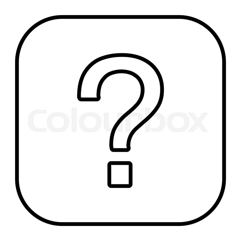 800x800 Question Mark Thin Line Icon Question Stock Vector Colourbox